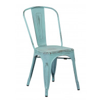 OSP Home Furnishings BRW29A4-ASB Bristow Armless Chair, Antique Sky Blue Finish, 4 Pack